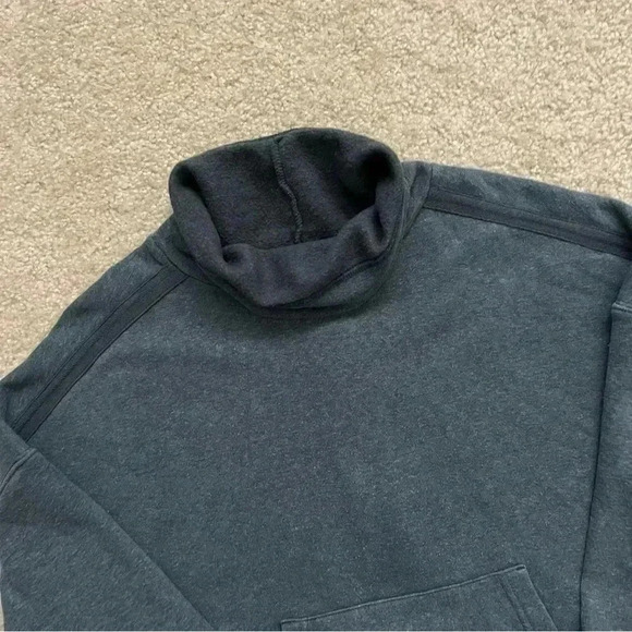 PrAna Cozy Up Poncho Kangaroo Pocket Heather Blue SZ Small Oversized W23190896 - Picture 9 of 16